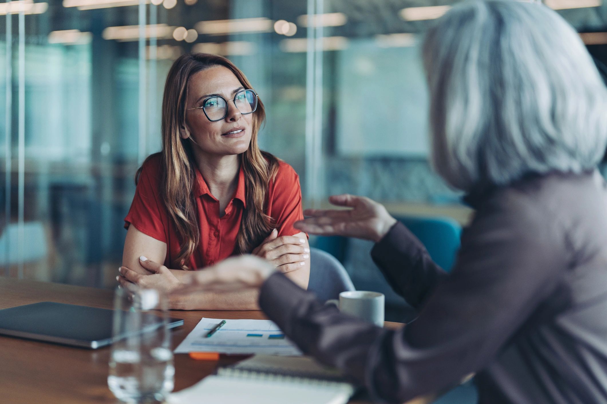 Non-clinical behavioral coaching conversation in a professional setting
